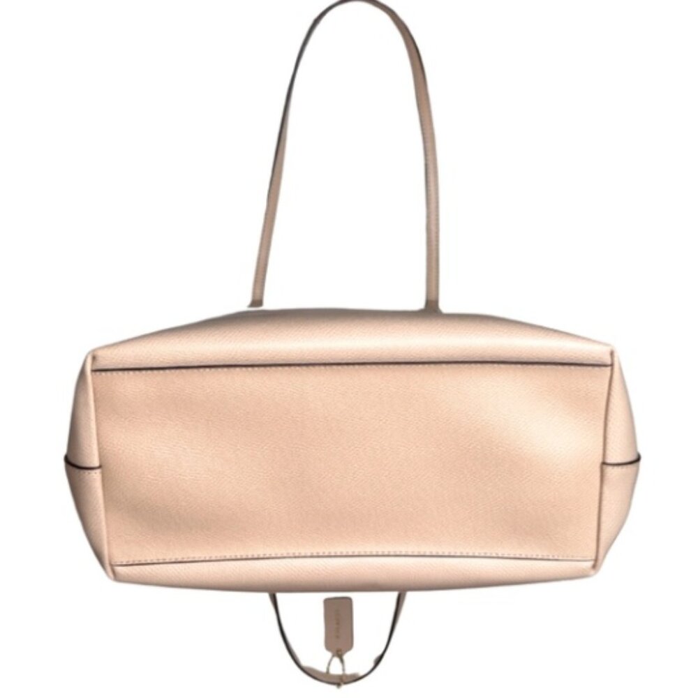 Coach F31254 City Zip Tote Glitter Shimmery Crossgrain Leather Handbag Beechwood - Picture 5 of 14